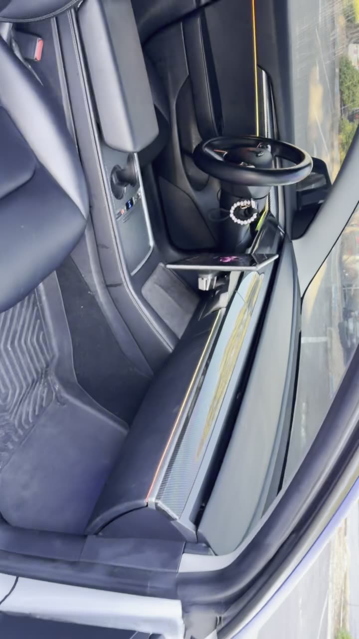 RGB ambient lighting across a dash and doors